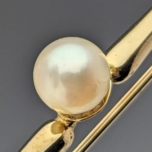 英國復古 9 克拉金珍珠別針胸針 PMS